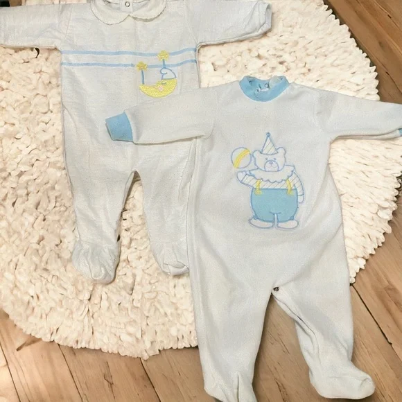 VINTAGE little me baby footies size 3-6 months. 🐥🤍 - Picture 1 of 2